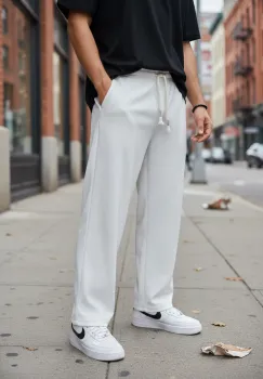 Pantaloni de trening albi GG105 imagine