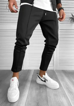 Pantaloni de trening barbati slim fit negru  1033  D2-5.2 imagine