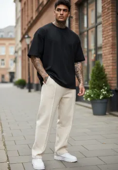 Pantaloni de trening bej 2585 19-5.2 imagine