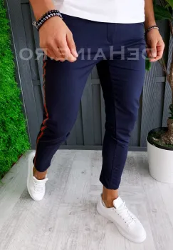 Pantaloni de trening conici bleumarin  CU MIC DEFECT DEFA6182  O3-1.2 imagine