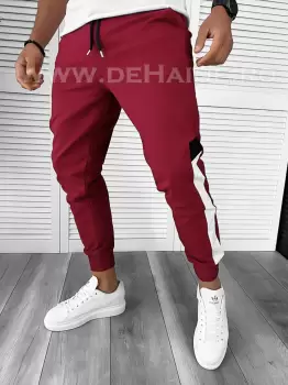 Pantaloni de trening conici grena B7850 78-5 imagine