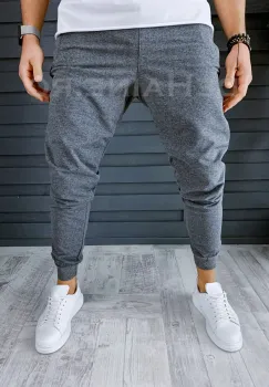 Pantaloni de trening conici gri A9009 P20-2.1 imagine