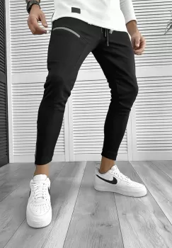 Pantaloni de trening conici negri 1140 N3-3.1 imagine