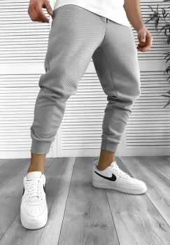 Pantaloni de trening gri conici 041 imagine