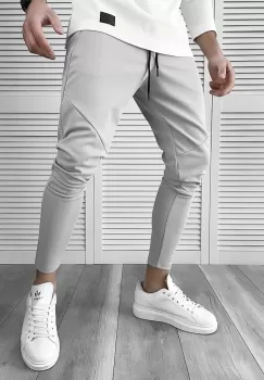 Pantaloni de trening gri conici 10045 imagine