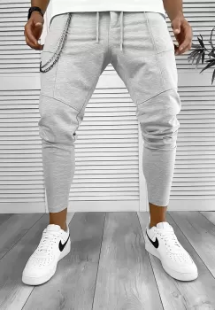 Pantaloni de trening gri conici 12236 92-3.1 imagine
