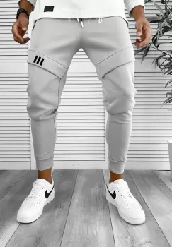 Pantaloni de trening gri conici 12259 102-2 imagine