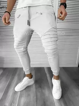 Pantaloni de trening gri conici K025 O3.3.2 imagine