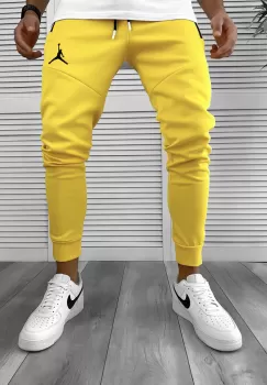 Pantaloni de trening mustar conici silon 12361 imagine