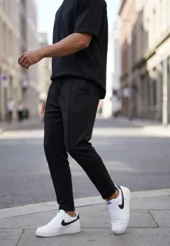 Pantaloni de trening negri conici 7507 imagine