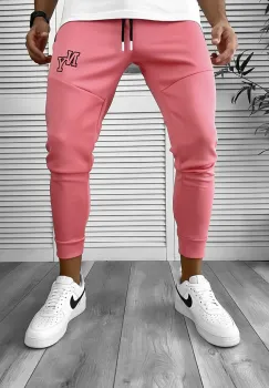 Pantaloni de trening roz conici DEF12347 N8-4.2 imagine