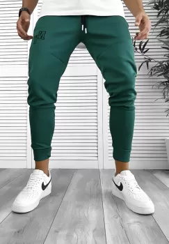 Pantaloni de trening verzi conici 12347 imagine