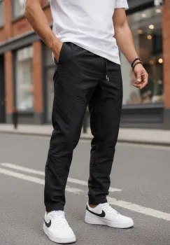 Pantaloni de treningnegri   conici Y291 imagine