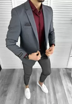 Sacou barbati slim fit 10343 imagine
