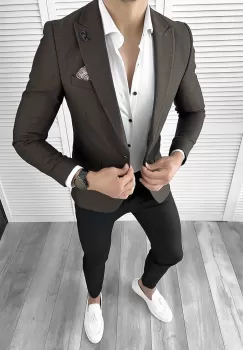 Sacou barbati slim fit 11785 imagine