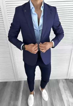 Sacou barbati slim fit 12014 imagine