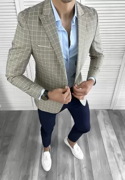 Sacou barbati slim fit 12016 imagine