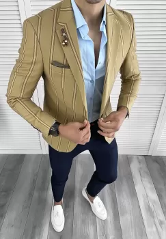 Sacou barbati slim fit 12028 imagine