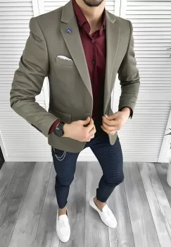 Sacou barbati slim fit 3141 imagine