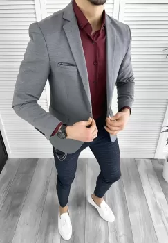 Sacou barbati slim fit 448 imagine