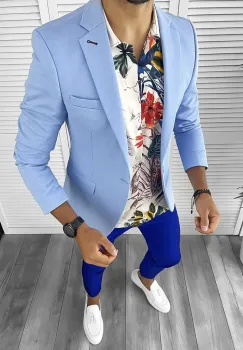 Sacou barbati slim fit premium CU MIC DEFECT  DEF9125  D2-4.1 imagine