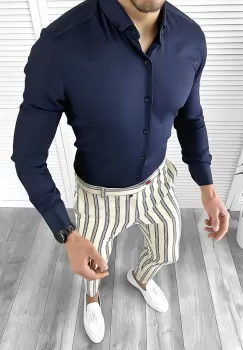 Tinuta barbati smart casual Pantaloni + Camasa 10498 imagine