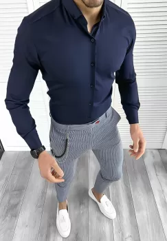 Tinuta barbati smart casual Pantaloni + Camasa 10523 imagine