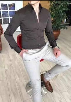 Tinuta barbati smart casual pantaloni + camasa 12094 imagine