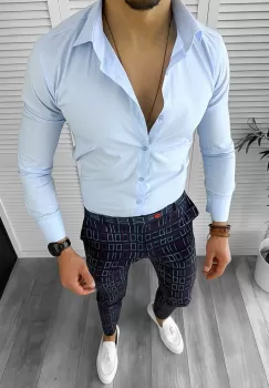 Tinuta barbati smart casual Pantaloni + Camasa 12490 imagine