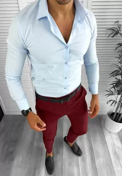 Tinuta barbati smart casual Pantaloni + Camasa 12621 E imagine
