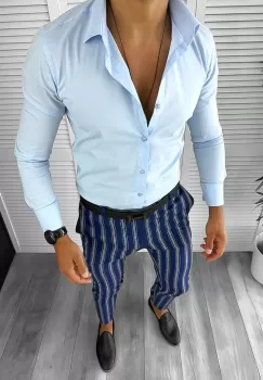 Tinuta barbati smart casual Pantaloni + Camasa 12626 E imagine