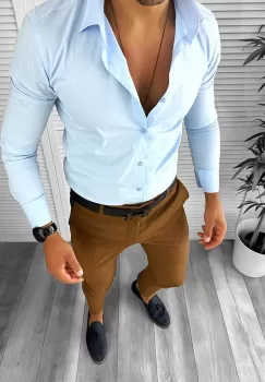 Tinuta barbati smart casual Pantaloni + Camasa 12630 E imagine