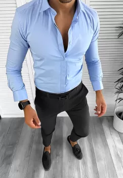 Tinuta barbati smart casual Pantaloni + Camasa 12640 E imagine