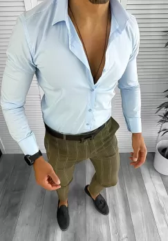 Tinuta barbati smart casual Pantaloni + Camasa 12656 E imagine