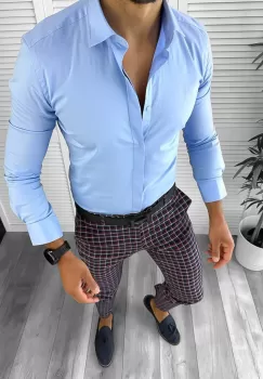 Tinuta barbati smart casual Pantaloni + Camasa 12663 imagine