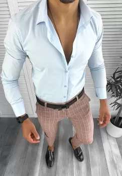 Tinuta barbati smart casual Pantaloni + Camasa 12709 imagine