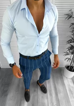 Tinuta barbati smart casual Pantaloni + Camasa + CUREA 12619 E imagine