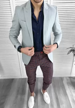 Tinuta barbati smart casual Pantaloni + Camasa + Sacou 10065 imagine