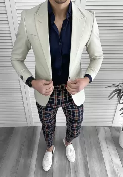 Tinuta barbati smart casual Pantaloni + Camasa + Sacou 10079 imagine