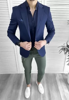Tinuta barbati smart casual Pantaloni + Camasa + Sacou 10102 imagine