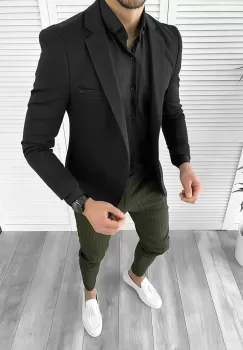 Tinuta barbati smart casual Pantaloni + Camasa + Sacou 10258 imagine