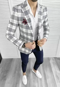 Tinuta barbati smart casual Pantaloni + Camasa + Sacou 10285 imagine