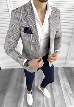 Tinuta barbati smart casual Pantaloni + Camasa + Sacou 10286 imagine