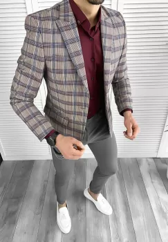 Tinuta barbati smart casual Pantaloni + Camasa + Sacou 10293 imagine