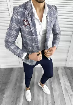 Tinuta barbati smart casual Pantaloni + Camasa + Sacou 10295 imagine