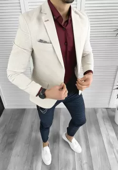 Tinuta barbati smart casual Pantaloni + Camasa + Sacou 10352 imagine