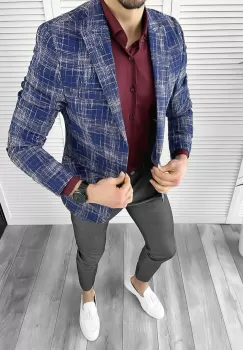 Tinuta barbati smart casual Pantaloni + Camasa + Sacou 10356 imagine