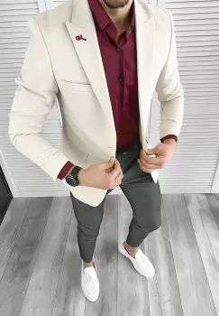 Tinuta barbati smart casual Pantaloni + Camasa + Sacou 10357 imagine