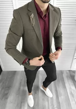 Tinuta barbati smart casual Pantaloni + Camasa + Sacou 10363 imagine