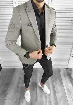 Tinuta barbati smart casual Pantaloni + Camasa + Sacou 10373 imagine